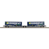 Wagon towarowy podwójna platforma T3000e z ładunkiem, Wascosa Piko 24600 HO 1:87